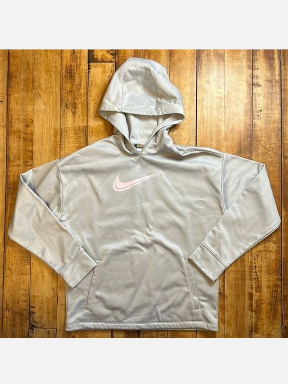 Nike Girls size L Therma Fit Gray Hooded Sweatshirt